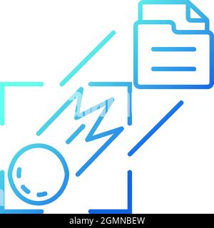 Sending pictures of space linear icon Stock Vector Image & Art - Alamy