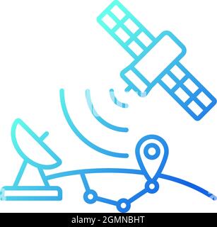 Global Positioning System gradient linear vector icon Stock Vector