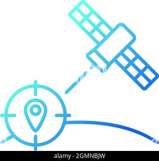 Navigation Satellite gradient linear vector icon Stock Vector