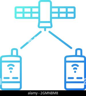Satellite telephony gradient linear vector icon Stock Vector