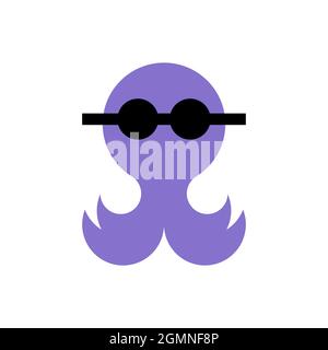Vector octopus in golden ratio style. Editable illustration Stock Vector