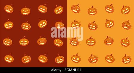 Orange Halloween Pumpking Design For Holiday Party Celebration Vector Art Background Stock Vector