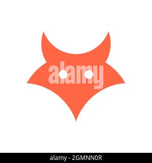 Vector fox in golden ratio style. Editable illustration Stock Vector