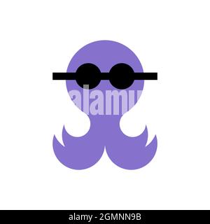 Vector octopus in golden ratio style. Editable illustration Stock Vector