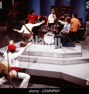 Disco, Musiksendung, Deutschland 1971 - 1982, Sendung vom 23. November 1974, Interpret: Band 'The Rubettes' Stock Photo