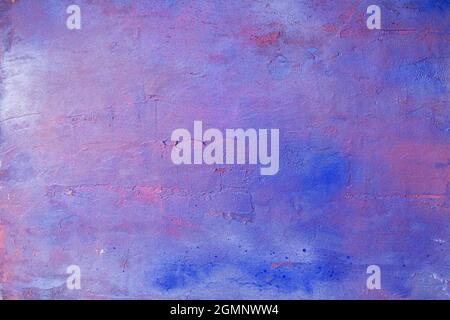 Lilac, blue, white gradient paints on a textured background. Copy space Stock Photo