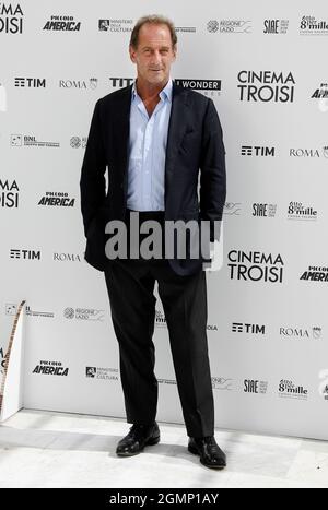 Rome, Italy. 20th Sep, 2021. Rome, Presentation of the 'Cinema Troisi' and the film Palma d 'Oro 'Titane' which will be screened in the original language on 21 September. Pictured: Vincent Lindon Credit: Independent Photo Agency/Alamy Live News Stock Photo