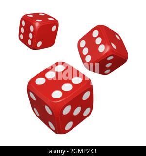 Premium Vector  Rolling dice white roll cubes for gamble games top view  dice sides and falling 3d angles lucky craps realistic vector objects set
