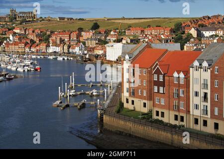 View of Whitby from new bridge Stock Photo