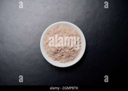 Closeup of Sea Salt in Bowl Stock Photo