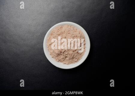 Sea Salt in Bowl, Food Ingredient Stock Photo