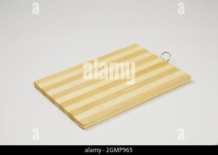 Chopping Board on White Background Stock Photo