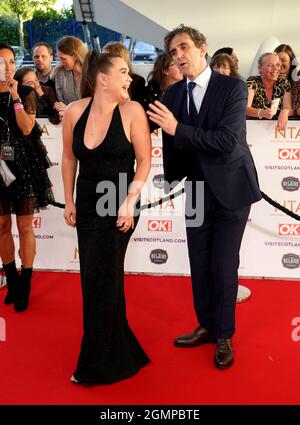 Megan Cusack and Stephen McGann attending the National Television Awards 2021 held at the O2 Arena, London. Picture date: Thursday September 9, 2021. Stock Photo