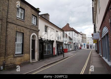 Views of The High Street in Andover, Hampshire in the UK Stock Photo