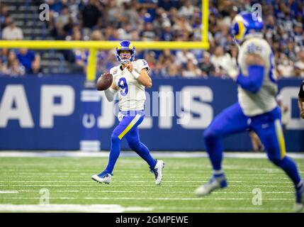 Los Angeles Rams quarterback Matthew Stafford (9) during an NFL game  against the Detroit Lions, Sunday, Oct. 24, 2021, in Los Angeles. The Rams  defeat Stock Photo - Alamy