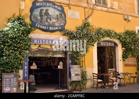 Italy, Rome, Trastevere, Antico Caffè del Moro Stock Photo