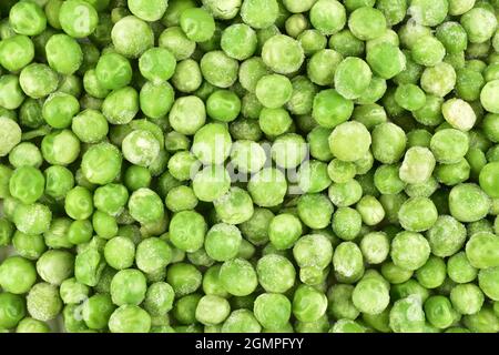 Texture of Ripe Frozen Peas Stock Photo
