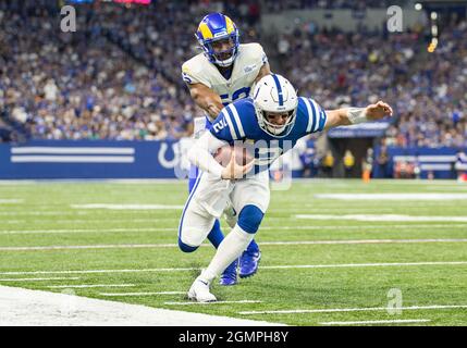 Linebacker (52) Terrell Lewis of the Los Angeles Rams against the Dallas  Cowboys in an NFL football game, Sunday, Oct. 9, 2022, in Inglewood, Calif.  Cowboys won 22-10. (AP Photo/Jeff Lewis Stock Photo - Alamy