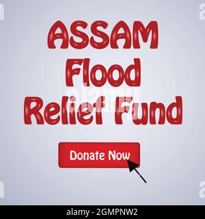 Assam flood calamity Stock Vector