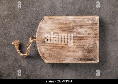 Old wooden vintage chopping board  Stock Photo