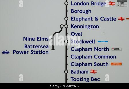 London, UK. 20th Sep, 2021. London Underground opened two new stops at the Northern line. Battersea Power Station and Nine Elms stations together with nearly two miles of tunnel cost more than £1bn. Credit: Marcin Rogozinski/Alamy Live News Stock Photo