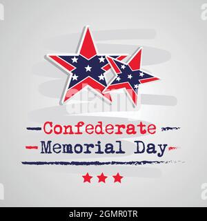 Confederate Memorial Day Stock Vector