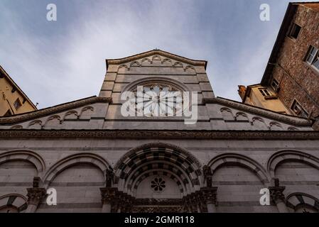 The church of San Cristoforo is a church of Lucca in Tuscany located in via Fillungo. Built in the 11th century, it was rebuilt in the mid-12th centur Stock Photo