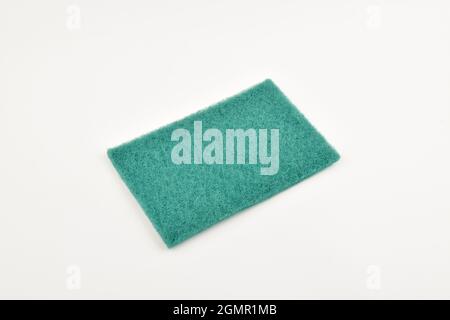 Scouring pad isolated on white background with clipping path Stock Photo