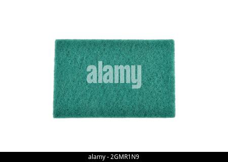 Top view of scrubbing pad isolated on white background with clipping path Stock Photo