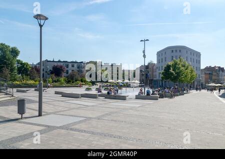 Rybnik, Poland - June 4, 2021: John Paul II square in Rybnik. Stock Photo