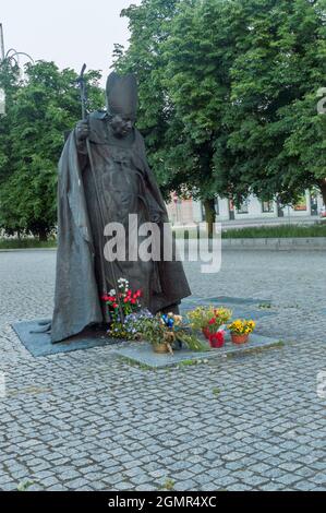 Czestochowa, Poland - June 6, 2021: Pope John Paul II sculpture. Stock Photo