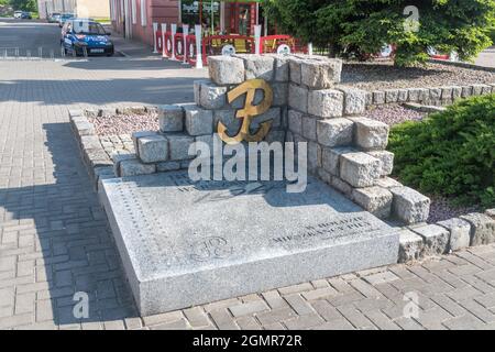 Pila, Poland - May 31, 2021: Memorial to heroes of Warsaw uprising. Stock Photo
