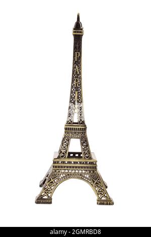 Miniature of the Eiffel Tower isolated on the white background Stock ...