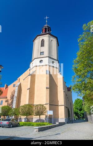 Strzegom, Poland - June 3, 2021: Church of the Holy Savior of the World and Our Lady of the Scapular in Strzegom. Stock Photo