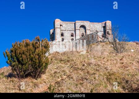 Forte Diamante, one of the fortifications on the hills around Genoa, in Italy Stock Photo