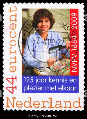 MOSCOW, RUSSIA - NOVEMBER 6, 2019: Postage stamp printed in Netherlands shows NVPV 1884-2009, Personalized stamps serie, circa 2009 Stock Photo