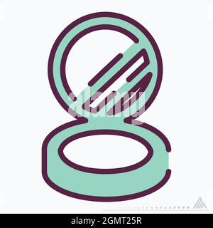 Icon Vector of Eye Shadows 1 - Line Cut Style - Simple illustration, Editable stroke, Design template vector, Good for prints, posters, advertisements Stock Vector
