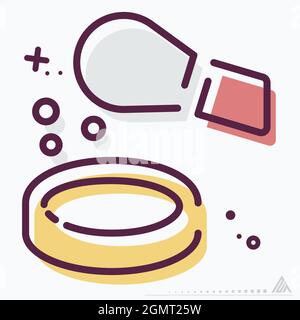 Icon Vector of Blush - MBE Syle - Simple illustration, Editable stroke, Design template vector, Good for prints, posters, advertisements, announcement Stock Vector