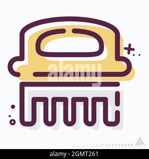 Icon Vector of Brush - MBE Syle - Simple illustration, Editable stroke, Design template vector, Good for prints, posters, advertisements, announcement Stock Vector