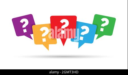 Question message marks Stock Vector