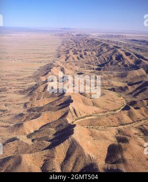 Aerial view odf the North Flinders Ranges, South Australia. Stock Photo