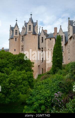 Montreuil-Bellay castle (12th - 15th century), Loire-Anjou-Touraine Regional Natural Park, Loire Valley, Maine-et-Loire, France Stock Photo