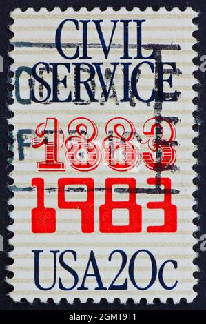 USA - CIRCA 1983: a stamp printed in the USA shows Civil Service, Anniversary, circa 1983 Stock Photo