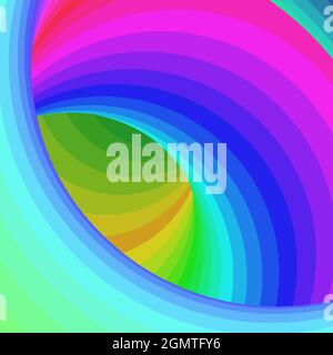 Color Swirl Wormhole Vortex Twist Generative Art background illustration Stock Vector