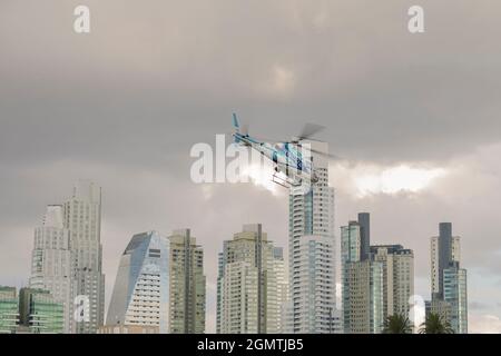 Buenos Aires, Argentina. 20th Sep, 2021. After the act, Sergio Berni retires in the helicopter. (Photo by Esteban Osorio/Pacific Press) Credit: Pacific Press Media Production Corp./Alamy Live News Stock Photo