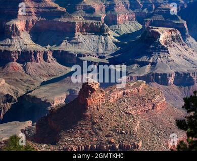 Arizona, USA - June 2008; Angel Point of the Grand Canyon in late afternoon. The South Rim of the Grand Canyon offers one of the most spectacular scen Stock Photo