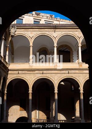 Palermo, Sicily, Italy - 23 September 2019; no people in view. The Palazzo dei Normanni or Royal Palace of Palermo is located in the historic centre o Stock Photo