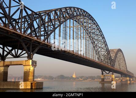 Irrawaddy (Yadanabon) Bridge, Mandalay, Burma (Myanmar Stock Photo - Alamy