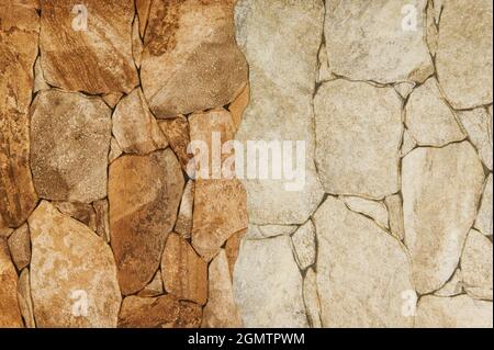 part of a stone wall, for background or texture. Stock Photo