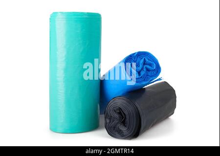 Garbage bags isolated on white background Stock Photo